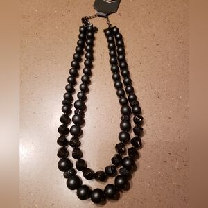 Black Vera Wang Beaded Necklace